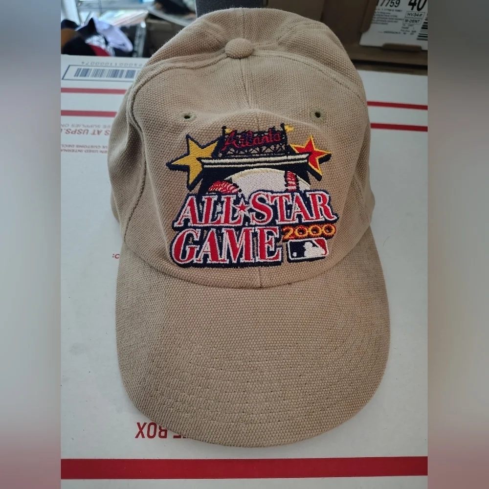 Atlanta All-Star Game 2000 Cap MLB Logo Embroidered Tan Baseball Cap